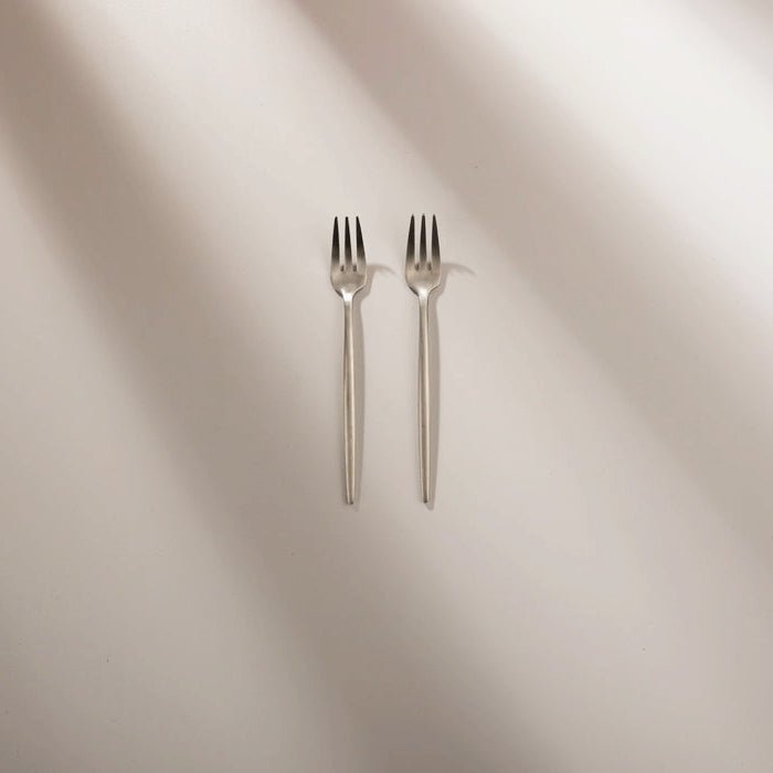 Matte Silver Fruit Fork (2 Pieces)
