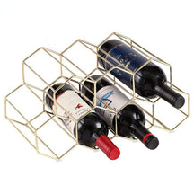 Minimalist Metal Wine Rack - GOLD - Lemeya Kitchen