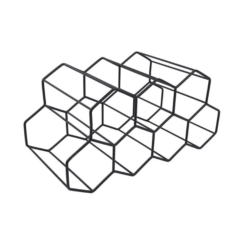 Minimalist Metal Wine Rack - GOLD - Lemeya