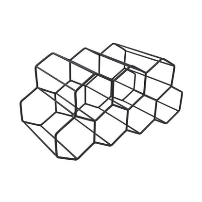 Minimalist Metal Wine Rack - GOLD - Lemeya