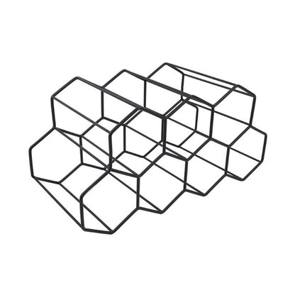 Minimalist Metal Wine Rack - ROSE GOLD - Lemeya