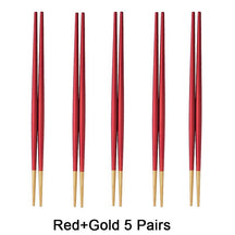 Round Chopsticks 18/10 Stainless Steel Non-slip - Red Gold - Lemeya Kitchen