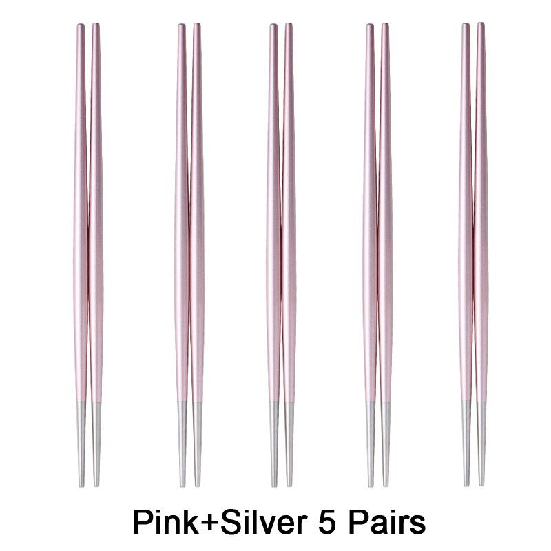 Pink Silver 5 Pairs