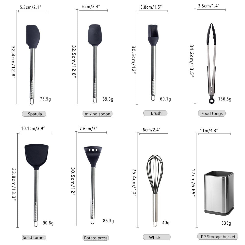 U-Taste 13.6 Silicone Cooking Tools Gadgets Set