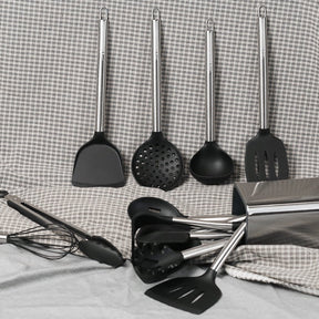 Simona Silicone Kitchen Tools Cooking Utensils Set - Black - Lemeya Kitchen