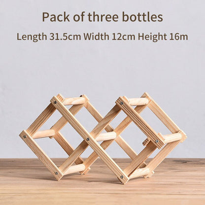 Wooden Wine Bottle Rack - Original Wood Color - Lemeya Kitchen