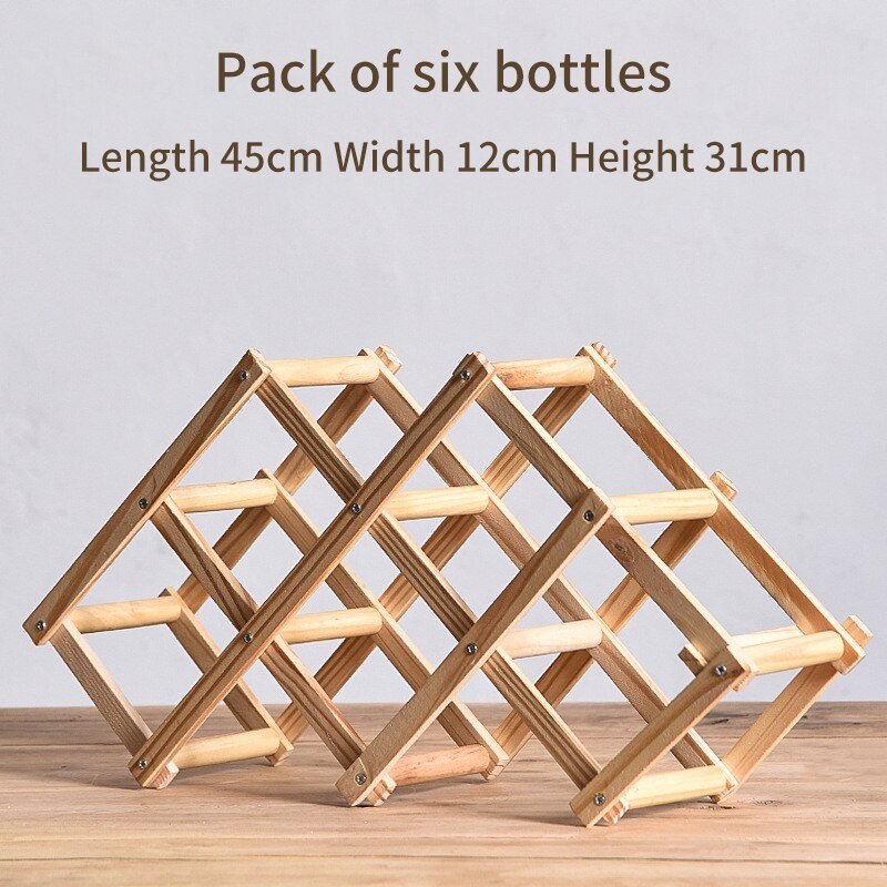 Wooden Wine Bottle Rack - Original Wood Color - Lemeya Kitchen